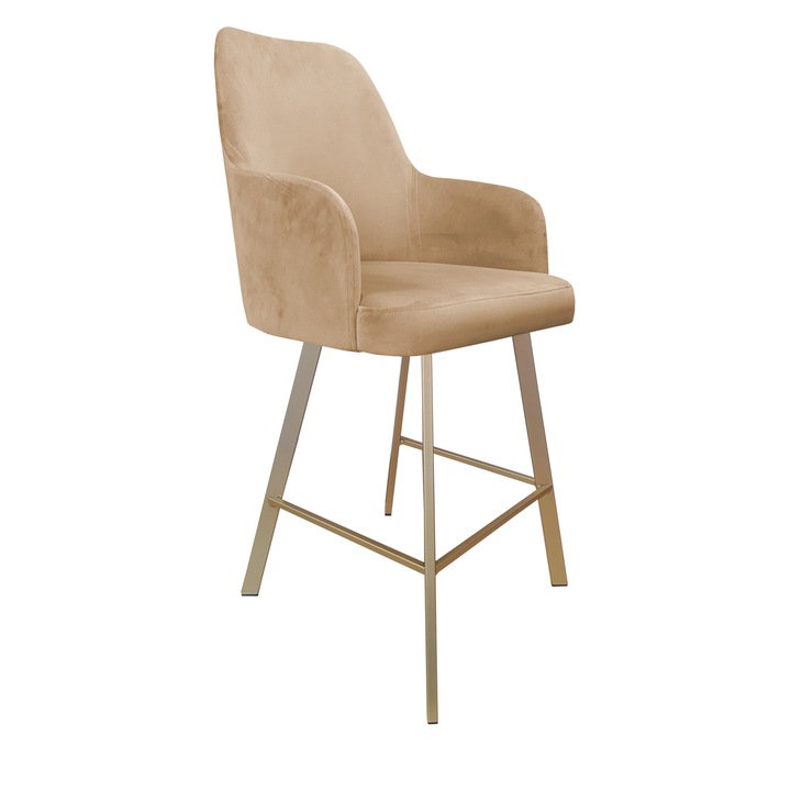 Бар стол, Atos, Метал/Кадифе, 108см