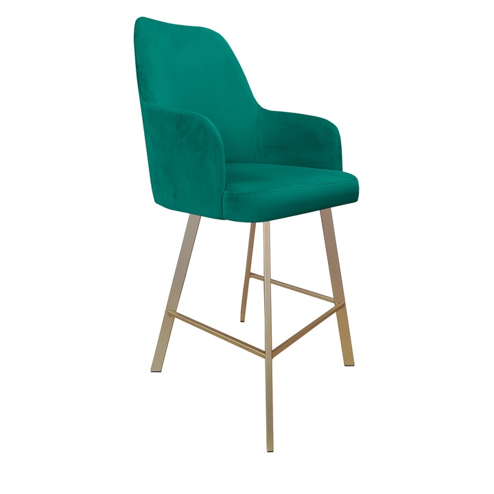 Bárszék, Atos, fém/bársony, 108cm