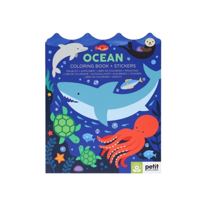Ocean Coloring Book + Stickers -