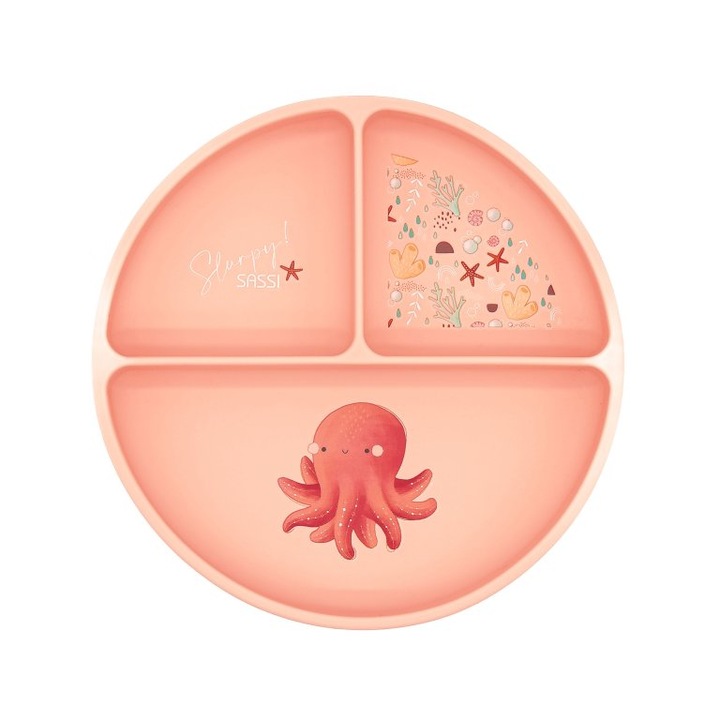 Szilikon vákuumos ételtányér, Polip