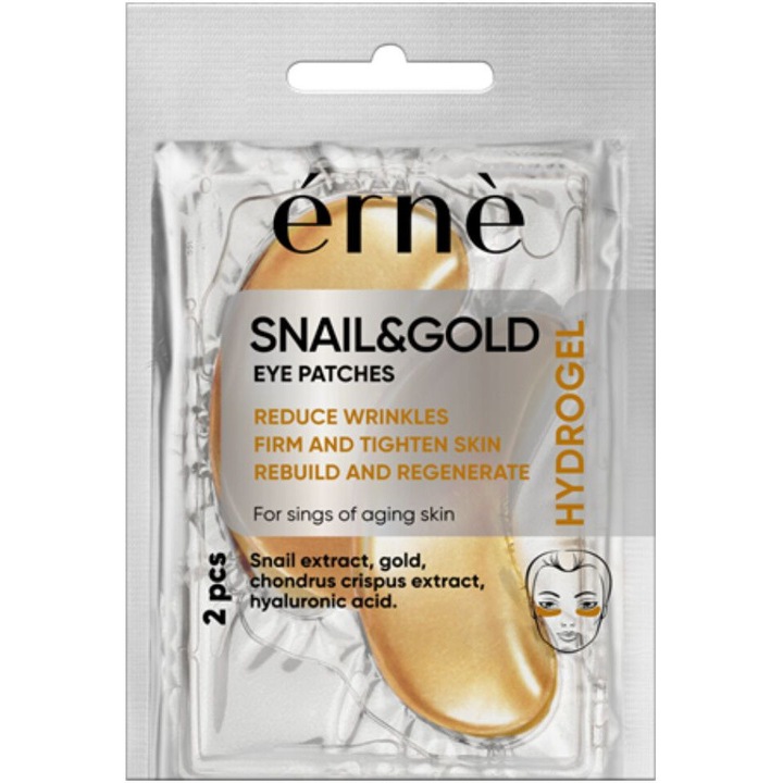 Хидроколоиден пач, Erne, За очи, Със злато и слуз от охлюв, 2 бр