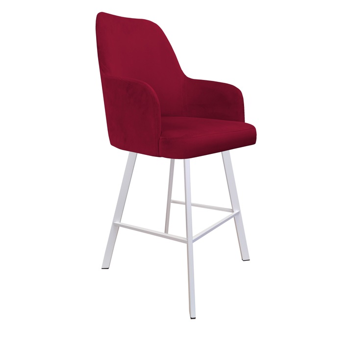 Стол, Atos Westa, червен, 108x51x58см, материал MAGIC VELVET