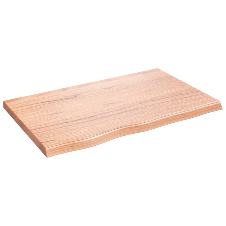 VidaXL világosbarna kezelt tömör tölgyfa fali polc 80x50x(2-4) cm 363669