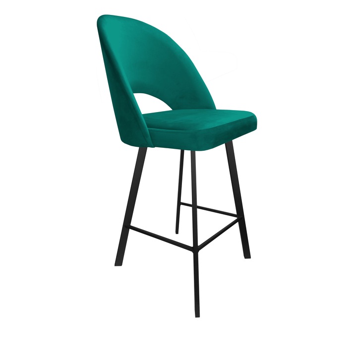 Bárszék, Atos, fém/bársony, 108cm