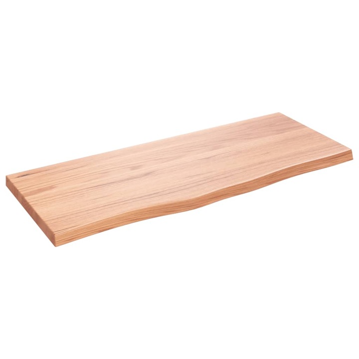 VidaXL világosbarna kezelt tömör tölgyfa fali polc 100x40x(2-4) cm 363684