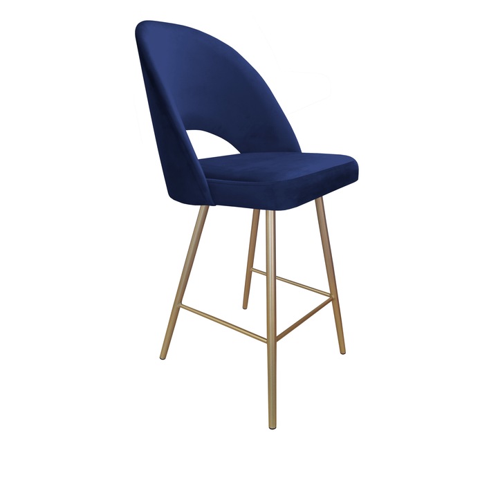 Bárszék, Atos, fém/bársony, 68cm