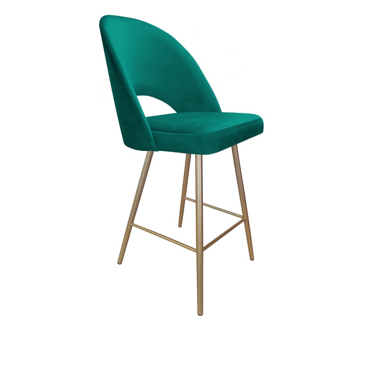 Bárszék, Atos, fém/bársony, 108cm