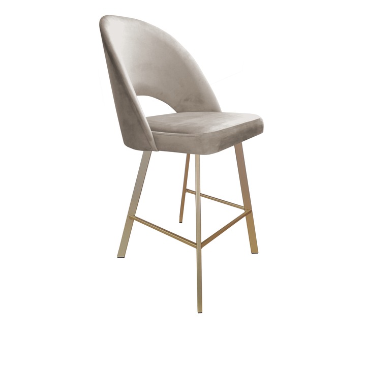 Бар стол, Atos, Метал/Кадифе, 108см