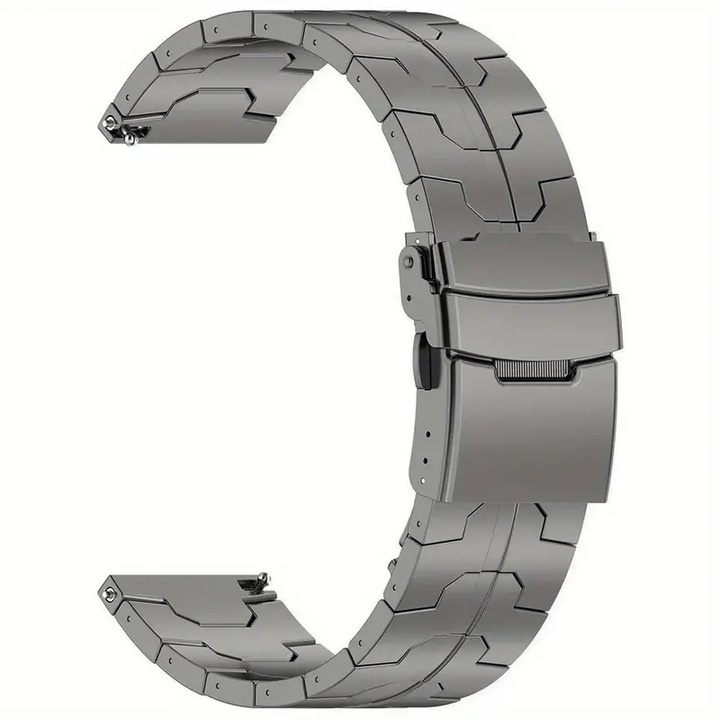 Каишка VALLEY-77, съвместима с Huawei Watch 5 / 5 Pro 46 mm / Watch 4 / 4 Pro 46 mm / Watch 3 / 3 Pro 46 mm, 48 mm, Classic / Active, Huawei Watch GT, GT 2, GT 2 Pro, GT 3 46 mm 46 mm, каишка от титаниева сплав, 22 мм, Сив