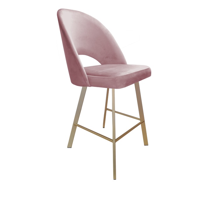 Бар стол, Atos, Метал/Кадифе, 108см