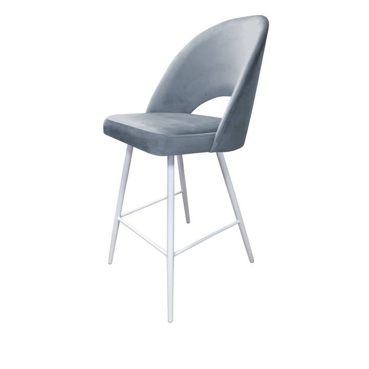 Бар стол, Atos, Метал/Кадифе, 108см