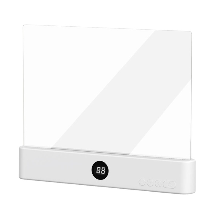 2 az 1-ben LED lámpa olvasáshoz és éjszakai világításhoz, állítható fényerővel, meleg, hideg és semleges fény, alvás időzítő, 35 órás akkumulátor-üzemidő, USB-C töltés, szemvédelem, modern és kompakt dizájn, fehér