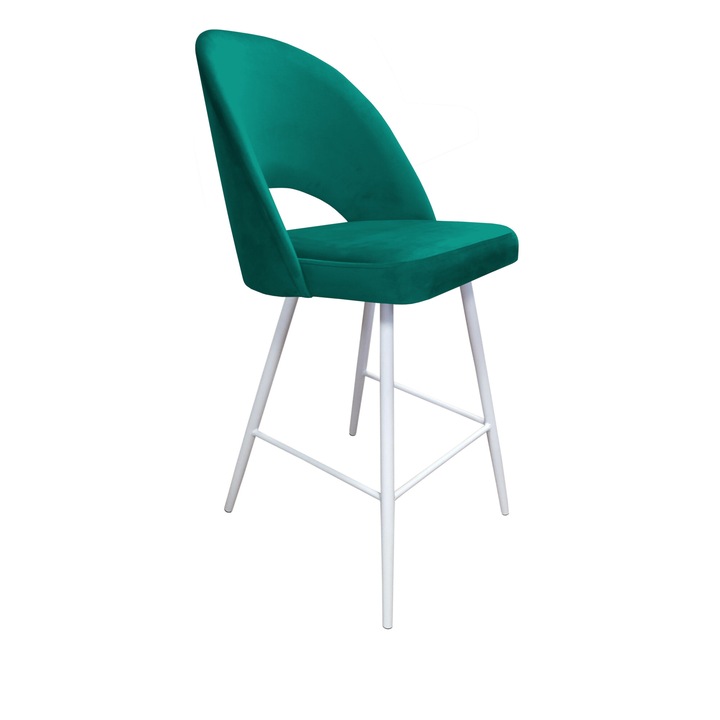 Bárszék, Atos, fém/bársony, 108cm