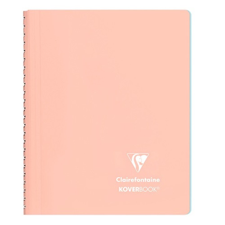 Тефтер със спирала Clairefontaine Koverbook Blush A/5 80 страници с PP корица подплатен корал