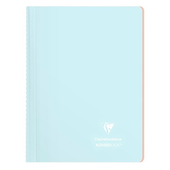 Тефтер със спирала Clairefontaine Koverbook Blush A/4 80 страници с PP корица с подплата ледено синьо