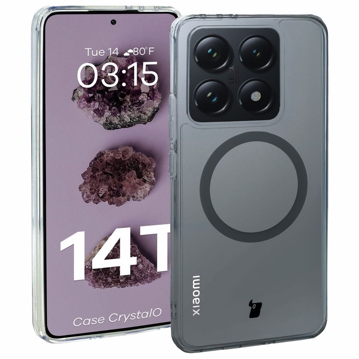 Калъф, Bizon Case CrystalO, Xiaomi 14T, Прозрачен