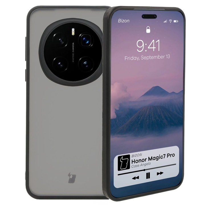Калъф, Bizon Case Angelo, Honor Magic7 Pro, Оцветена с черна рамка