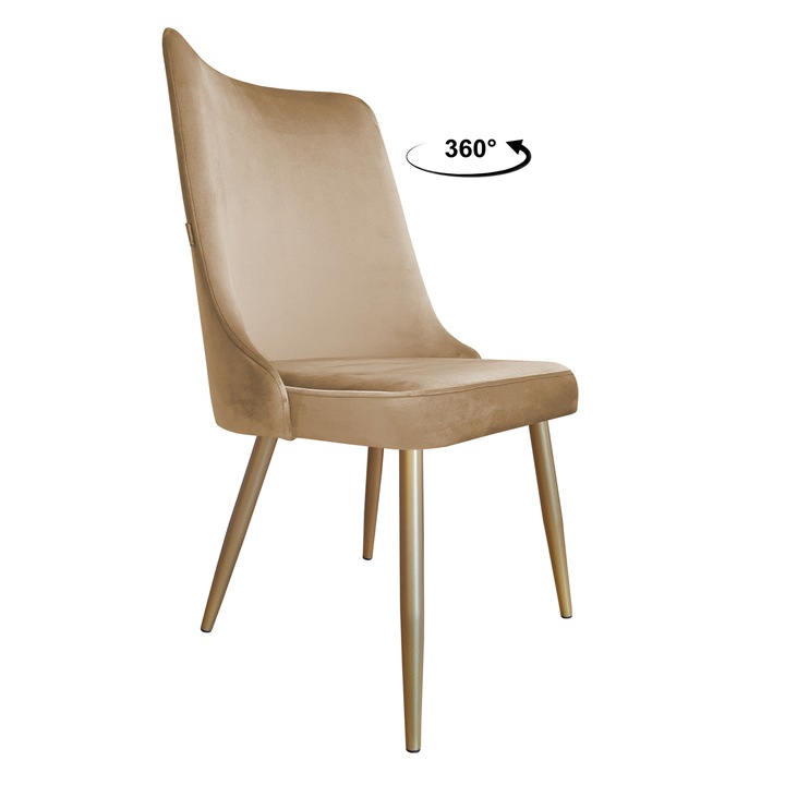 Стол Atos Victor, тапицерия MAGIC VELVET, бежов цвят, размери 50x50x99см