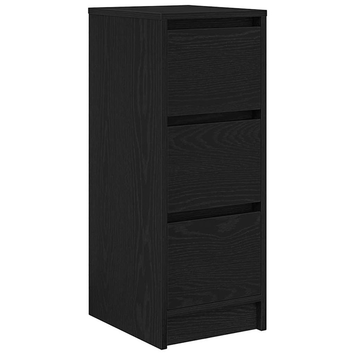 VidaXL fekete tölgy szerelt fa tálalószekrény 29, 5x34x76 cm 861635