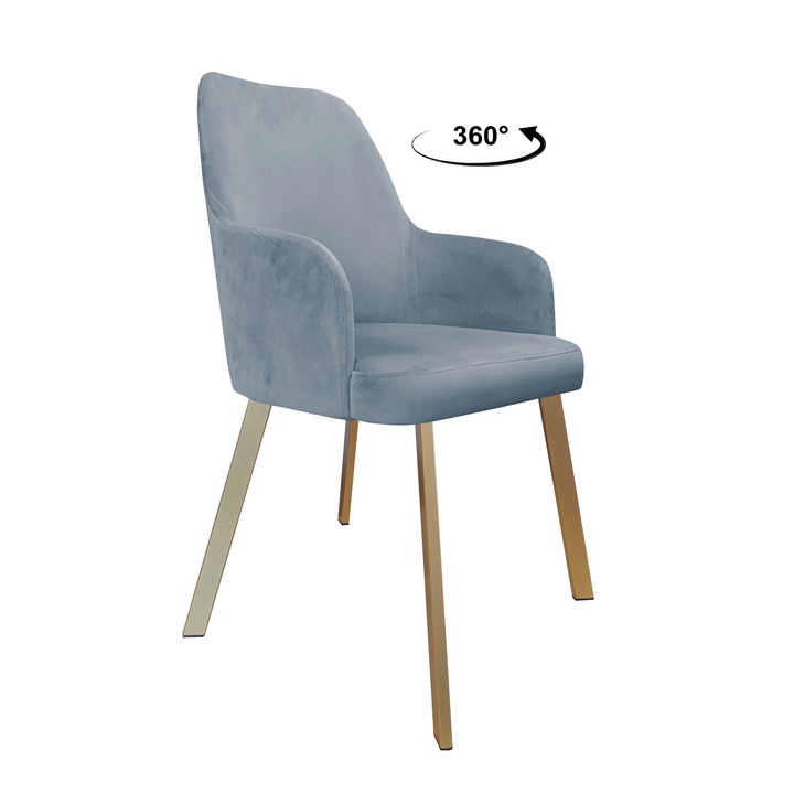 Atos forgószék, szürke-kék, méretei 53x65x94cm, támasztéka 120kg