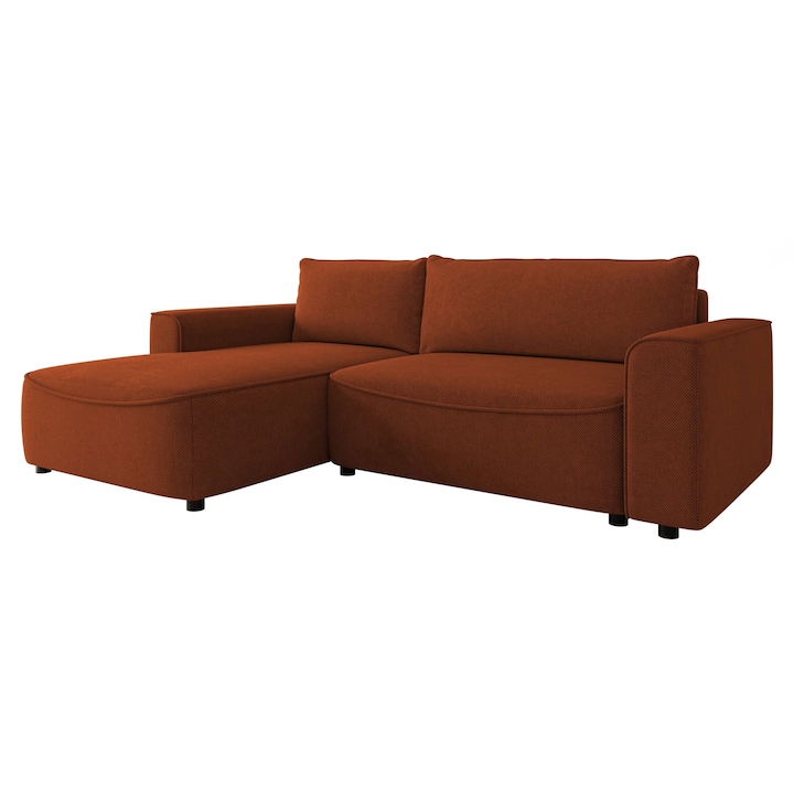 Coltar cu functie de dormit Urive Stanga, MIRJAN24, cupru, 175x255x93 cm