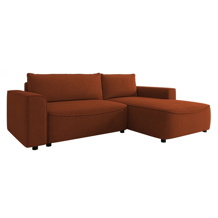 Coltar cu functie de dormit Urive Dreapta, MIRJAN24, cupru, 175x255x93 cm