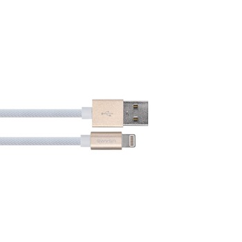 Cablu de date lighting Iphone, USAMS intarit cu tesatura din material sintetic, Certificat MFI Cablu de date lighting Iphone, USAMS intarit cu tesatura din material sintetic, Certificat MFI