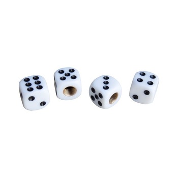 Capace valva, universale, marca Simoni Racing White dice Capace valva, universale, marca Simoni Racing White dice