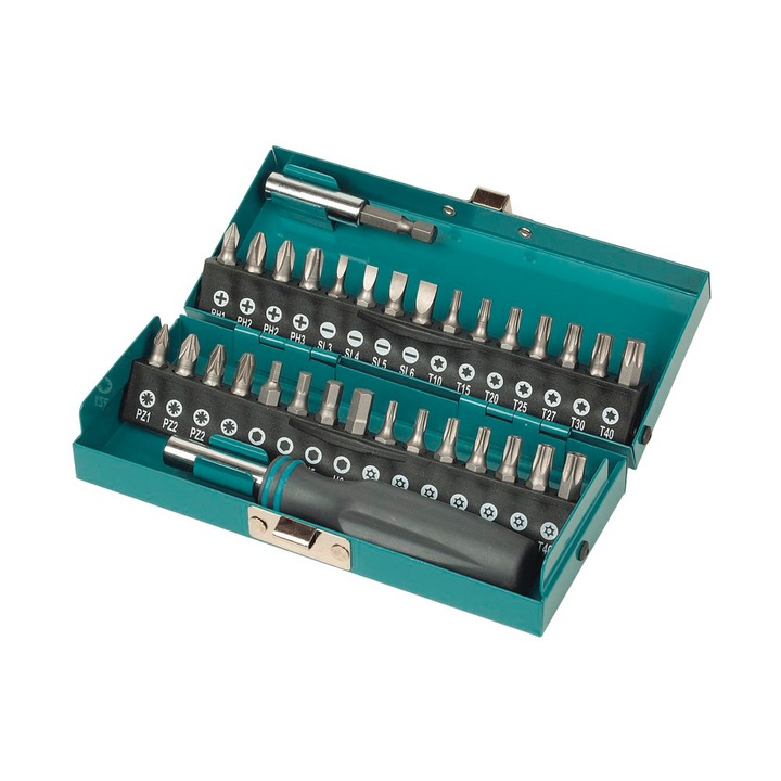 Set biti 32 piese Wolfcraft, cutie metalica