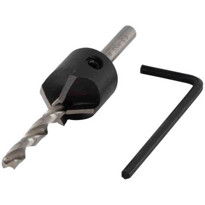 Burghiu de centruit cu zencuitor Wolfcraft, ø 4,5x16 mm