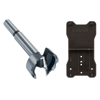 Burghiu Forstner + sablon Wolfcraft, ø 35 mm Burghiu Forstner + sablon Wolfcraft, ø 35 mm