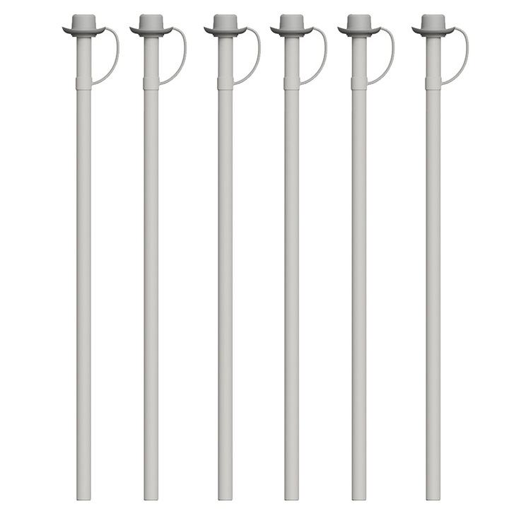 12-инчови силиконови сламки (с ръкав), съвместими с чаши от 40 oz 30 oz, пакет от 6 многократни сламки