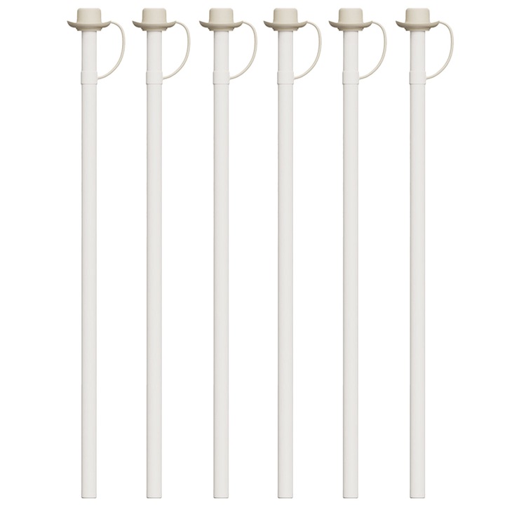 12-инчови силиконови сламки (с ръкав), съвместими с чаши от 40 oz 30 oz, пакет от 6 многократни сламки