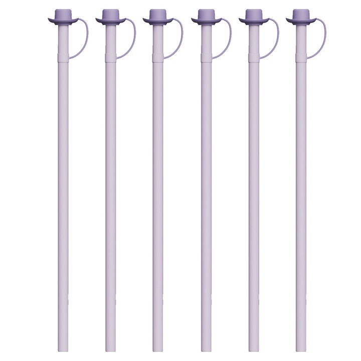 12-инчови силиконови сламки (с ръкав), съвместими с чаши от 40 oz 30 oz, пакет от 6 многократни сламки