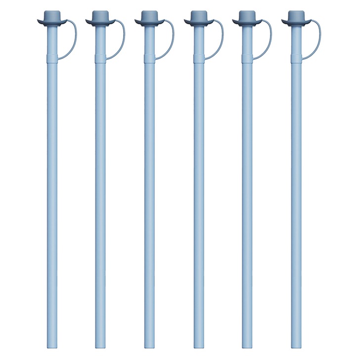 12-инчови силиконови сламки (с ръкав), съвместими с чаши от 40 oz 30 oz, пакет от 6 многократни сламки