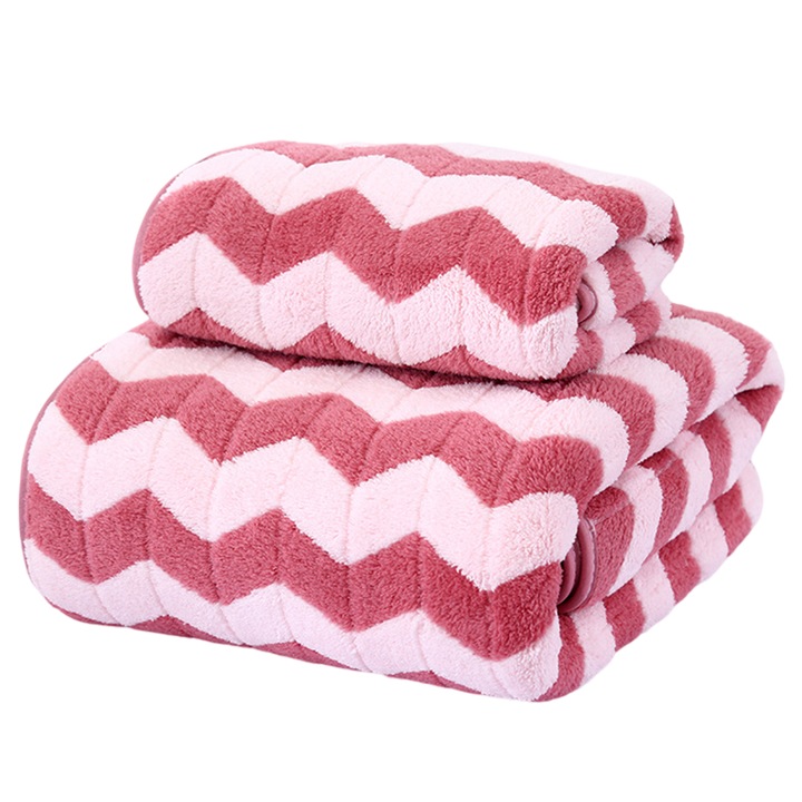 Комплект кърпи за баня, памук, 2 големи кърпи 30x56", 4 малки кърпи 16x27", бързосъхнещи, леки