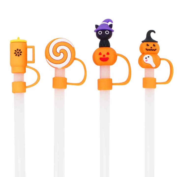 Силиконови капачки за сламки за чаши от 30 и 40 унции, капак за сламки 10 мм/0,4 инча за всички сламки от 9-10 мм, многократна употреба, прахоустойчив защитен капак за бутилка за вода - 4 бр.