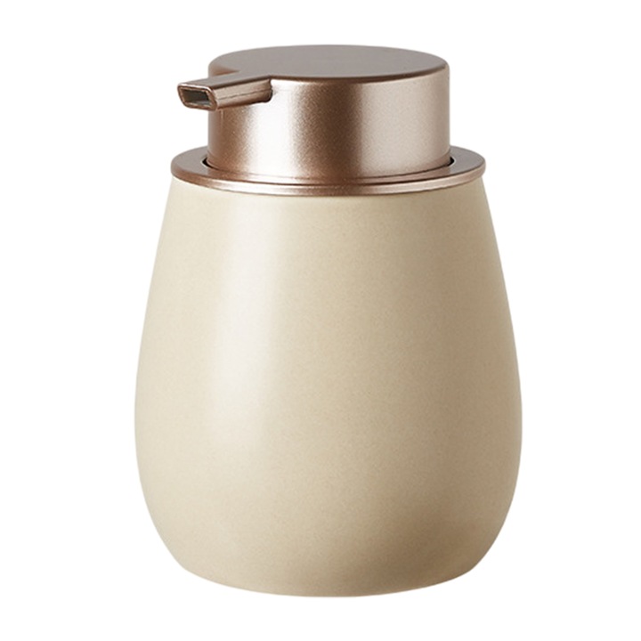 Konyhai szappanadagoló, kerámia, fekete, újratölthető, 500 ml