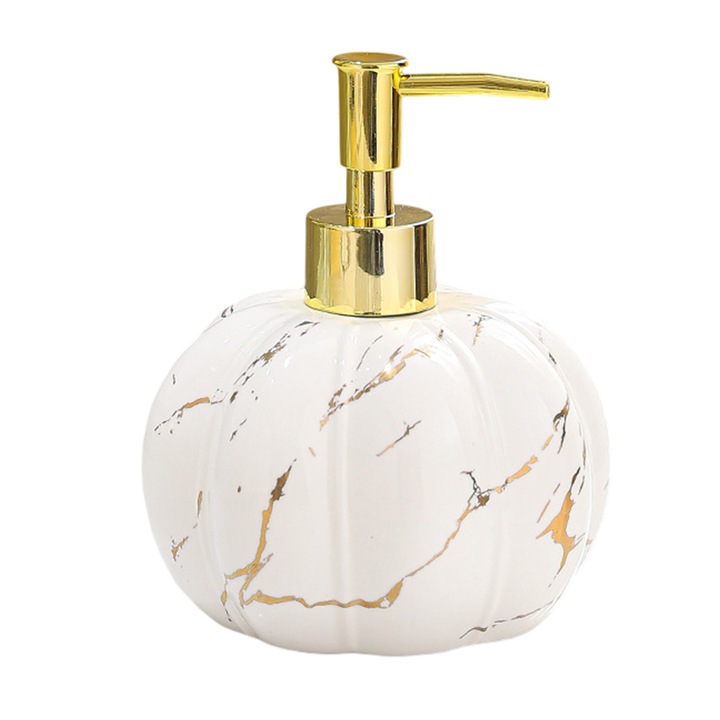 Kerámia szappanadagoló, tematikus aratási design, tök forma, újrafelhasználható