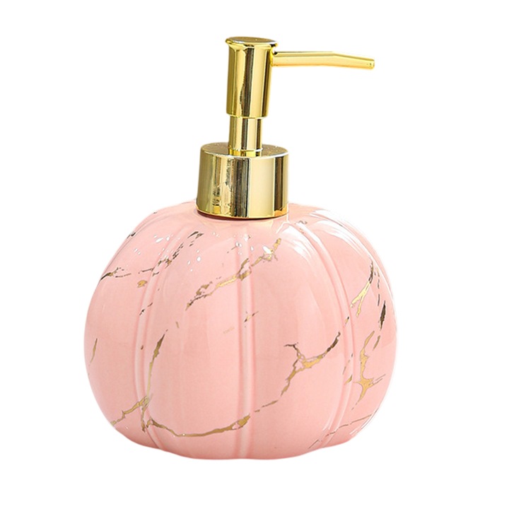 Kerámia szappanadagoló, tök design, újrafelhasználható, belső dekoráció