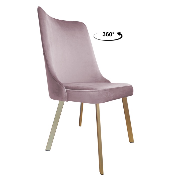 Atos, Въртящ се стол, тапицерия Magic Velvet, сив, 50x50x99 см