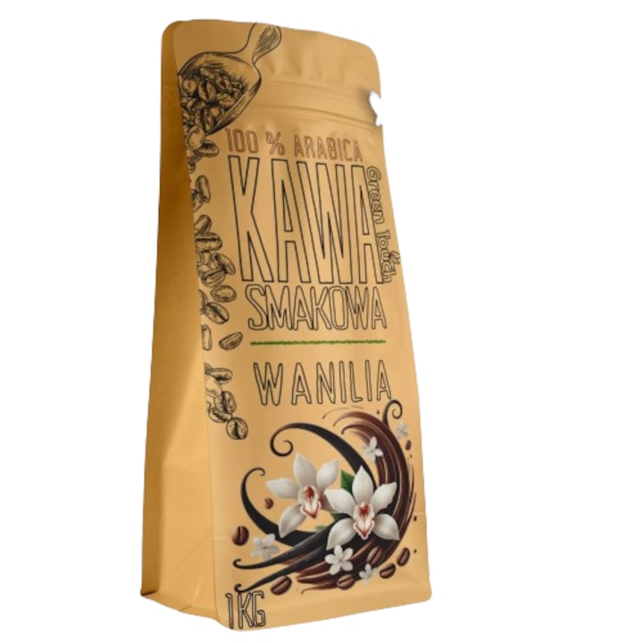 Cafea boabe cu aroma vanilie Green Touch, 100% Arabica, 1kg