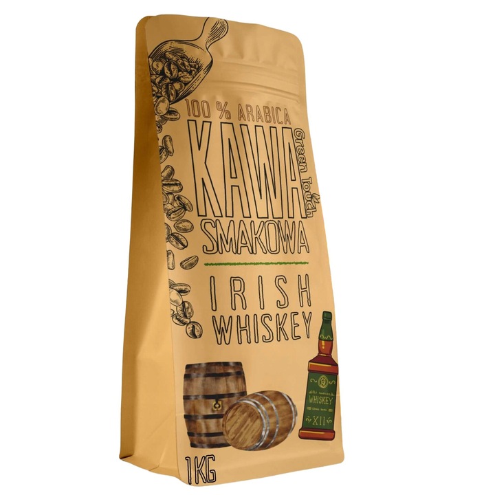 Ír whiskey ízű őrölt kávé, 100% Arabica, 1kg, Green Touch
