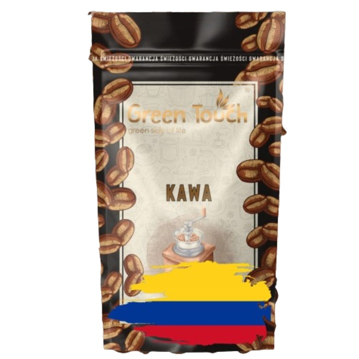 Green Touch kávébabok, 100% arabica, 200g, csokoládés jegyek, citrusos ízvilág