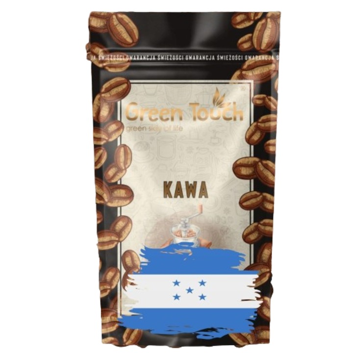 Kávébabok, 100% Arabica, Green Touch, 200g, világos pörkölésű, gyümölcsös és csokoládés jegyekkel