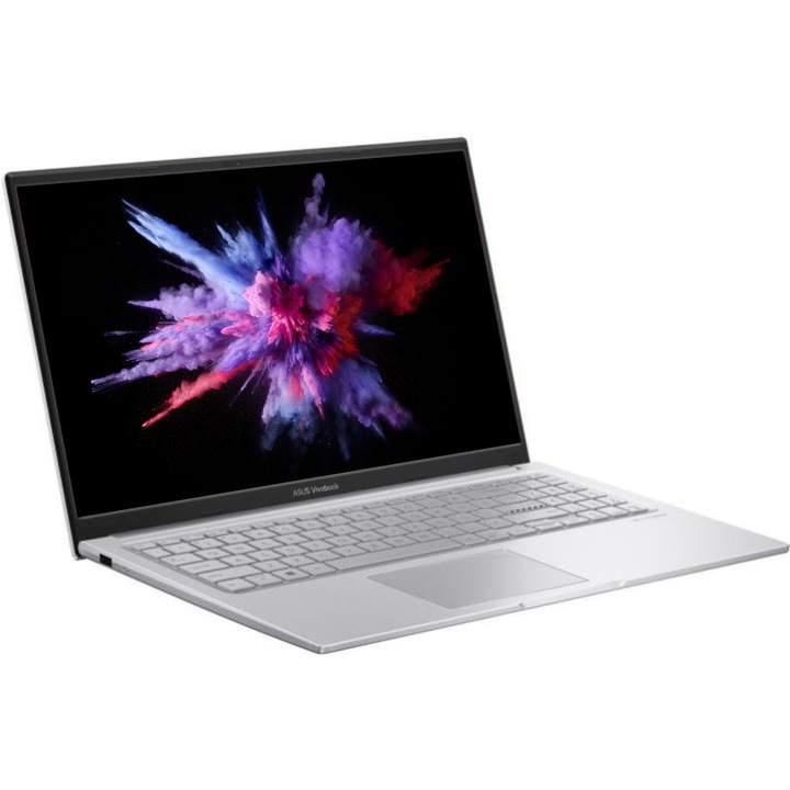 Asus Vivobook X15 Laptop, Intel i5-1335U, 24GB Memória, 512GB SSD, 15.6" FullHD kijelző, Ezüst, Magyar billentyűzet, Böngésző, Vírusirtó, Windows 11 Pro