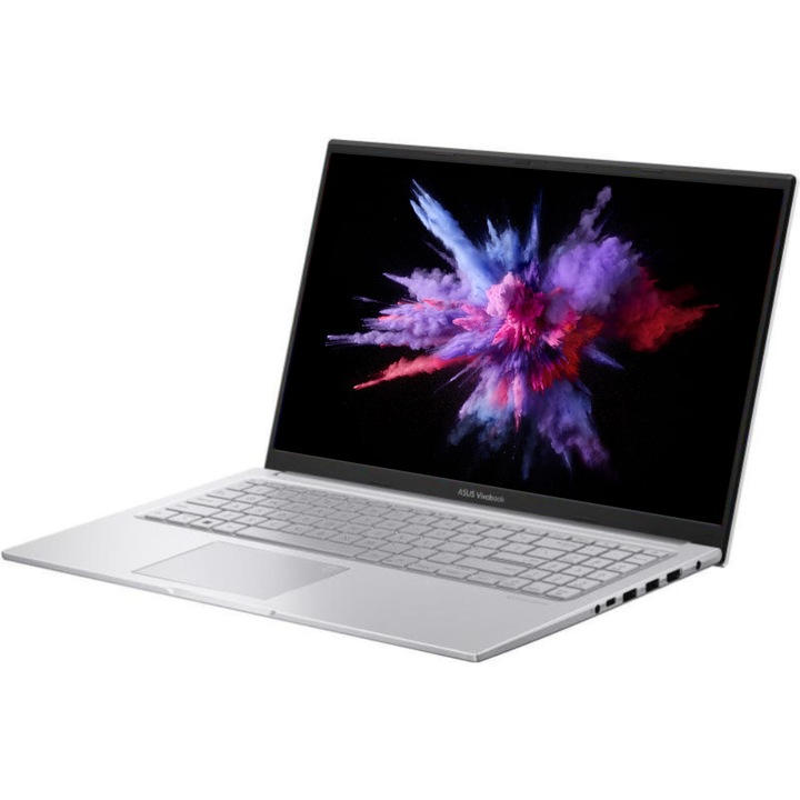 Asus Vivobook X15 Laptop, Intel i5-1335U, 12GB Memória, 512GB SSD, 15.6" FullHD kijelző, Ezüst, Magyar billentyűzet, Böngésző, Vírusirtó, Windows 11 Pro