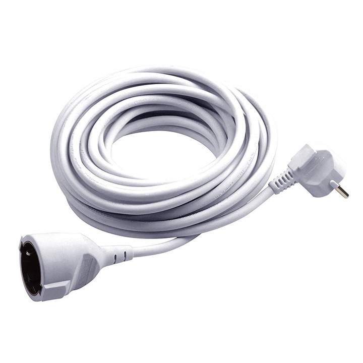 Anco Lengő hosszabbító, 2m, H05VV-F, 3x1, 0mm2, fehér