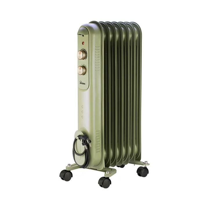 ARDES 4R07VIN Elektromos olajradiátor 7 tagos 1500W - zöld