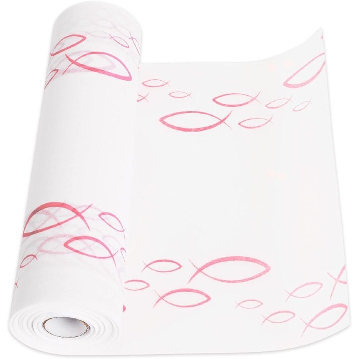 Fata de Masa pentru Impartasanie, Botez, Roz, 28cm x 6m